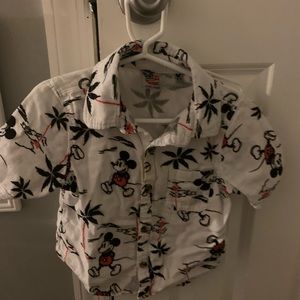 Mickey Button Up Hawaiian Shirt